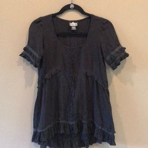 Angie black peasant blouse size S